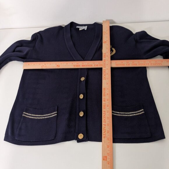 Vintage Bay Point Threads Nautical Cardigan Womens Size Medium Embroidered Crest - Picture 12 of 14